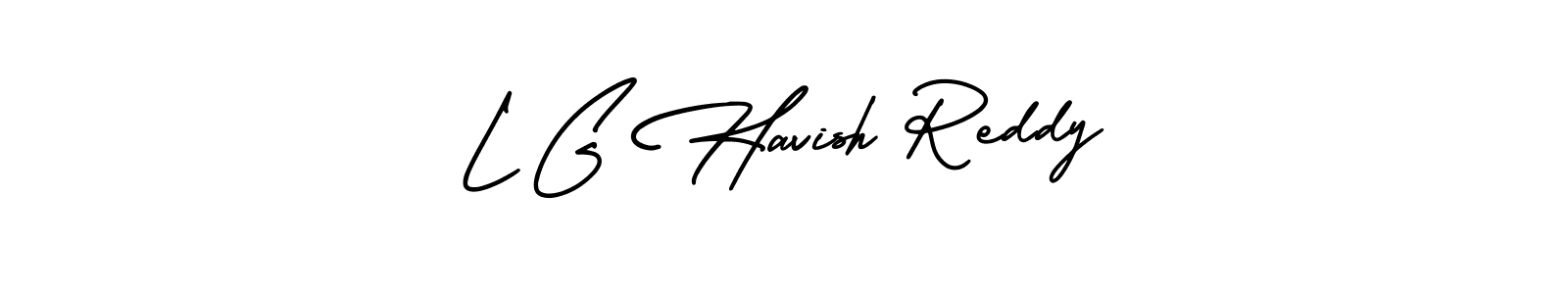 Create a beautiful signature design for name L G Havish Reddy. With this signature (AmerikaSignatureDemo-Regular) fonts, you can make a handwritten signature for free. L G Havish Reddy signature style 3 images and pictures png