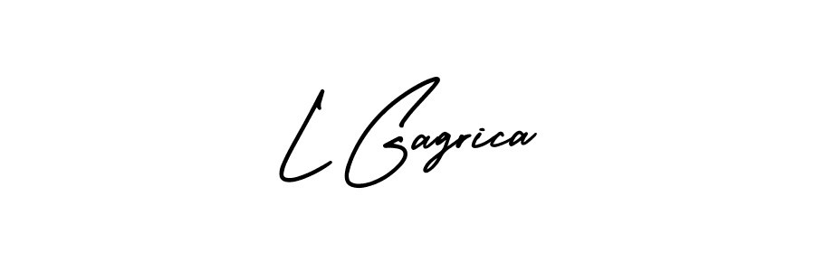 You can use this online signature creator to create a handwritten signature for the name L Gagrica. This is the best online autograph maker. L Gagrica signature style 3 images and pictures png