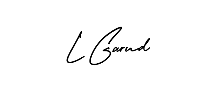 if you are searching for the best signature style for your name L Garud. so please give up your signature search. here we have designed multiple signature styles  using AmerikaSignatureDemo-Regular. L Garud signature style 3 images and pictures png