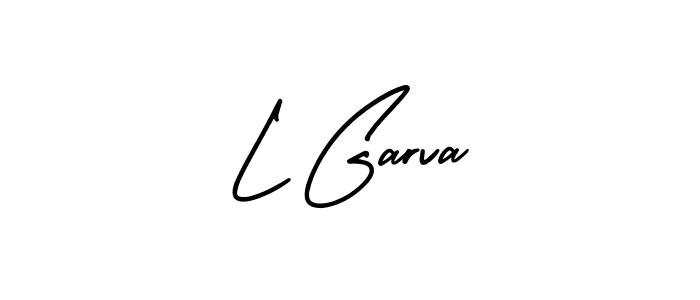 L Garva stylish signature style. Best Handwritten Sign (AmerikaSignatureDemo-Regular) for my name. Handwritten Signature Collection Ideas for my name L Garva. L Garva signature style 3 images and pictures png