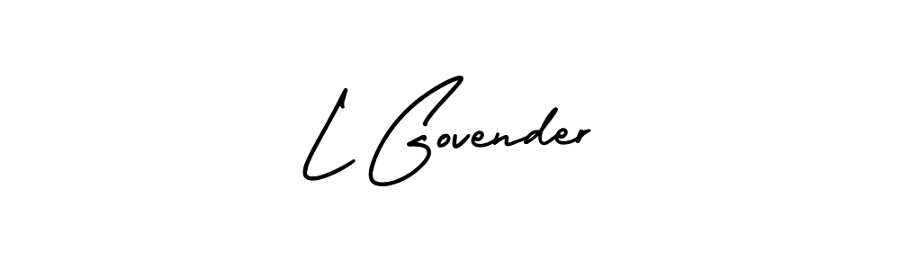 Also we have L Govender name is the best signature style. Create professional handwritten signature collection using AmerikaSignatureDemo-Regular autograph style. L Govender signature style 3 images and pictures png