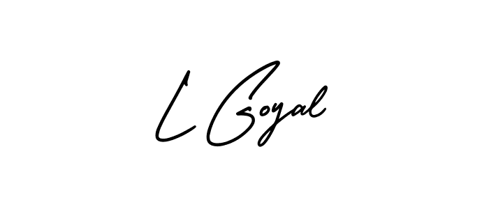 Similarly AmerikaSignatureDemo-Regular is the best handwritten signature design. Signature creator online .You can use it as an online autograph creator for name L Goyal. L Goyal signature style 3 images and pictures png