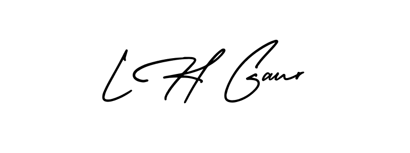 Design your own signature with our free online signature maker. With this signature software, you can create a handwritten (AmerikaSignatureDemo-Regular) signature for name L H Gaur. L H Gaur signature style 3 images and pictures png