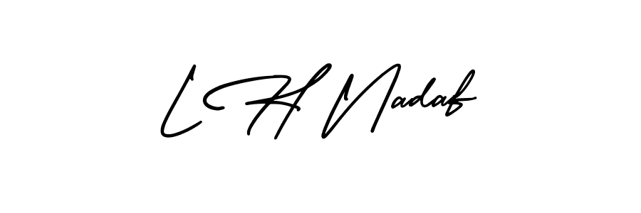 How to make L H Nadaf signature? AmerikaSignatureDemo-Regular is a professional autograph style. Create handwritten signature for L H Nadaf name. L H Nadaf signature style 3 images and pictures png