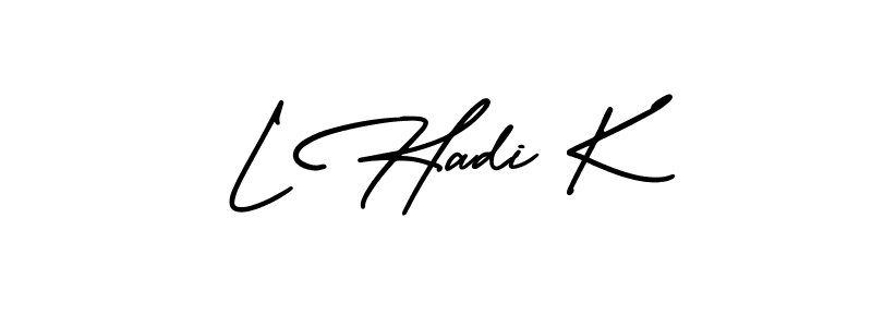 Make a short L Hadi K signature style. Manage your documents anywhere anytime using AmerikaSignatureDemo-Regular. Create and add eSignatures, submit forms, share and send files easily. L Hadi K signature style 3 images and pictures png