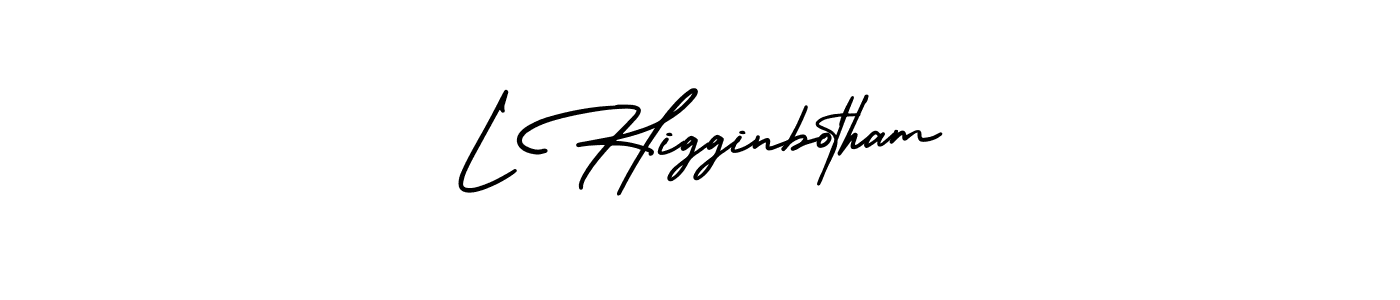 Make a beautiful signature design for name L Higginbotham. Use this online signature maker to create a handwritten signature for free. L Higginbotham signature style 3 images and pictures png