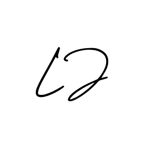 L J stylish signature style. Best Handwritten Sign (AmerikaSignatureDemo-Regular) for my name. Handwritten Signature Collection Ideas for my name L J. L J signature style 3 images and pictures png