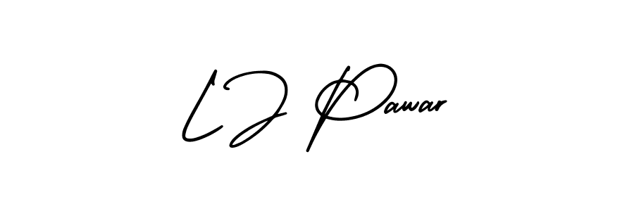 L J Pawar stylish signature style. Best Handwritten Sign (AmerikaSignatureDemo-Regular) for my name. Handwritten Signature Collection Ideas for my name L J Pawar. L J Pawar signature style 3 images and pictures png