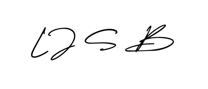if you are searching for the best signature style for your name L J S B. so please give up your signature search. here we have designed multiple signature styles  using AmerikaSignatureDemo-Regular. L J S B signature style 3 images and pictures png