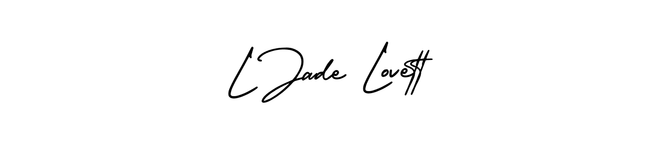 It looks lik you need a new signature style for name L Jade Lovett. Design unique handwritten (AmerikaSignatureDemo-Regular) signature with our free signature maker in just a few clicks. L Jade Lovett signature style 3 images and pictures png