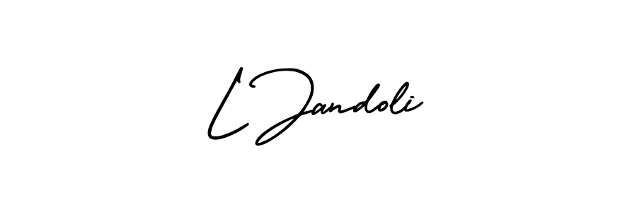 Similarly AmerikaSignatureDemo-Regular is the best handwritten signature design. Signature creator online .You can use it as an online autograph creator for name L Jandoli. L Jandoli signature style 3 images and pictures png