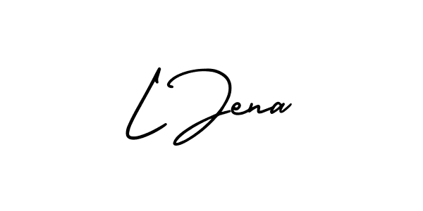 Create a beautiful signature design for name L Jena. With this signature (AmerikaSignatureDemo-Regular) fonts, you can make a handwritten signature for free. L Jena signature style 3 images and pictures png