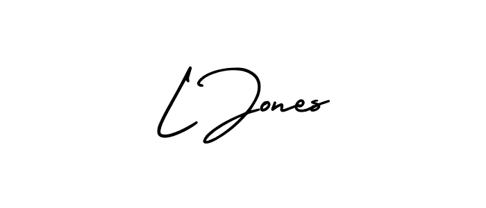 L Jones stylish signature style. Best Handwritten Sign (AmerikaSignatureDemo-Regular) for my name. Handwritten Signature Collection Ideas for my name L Jones. L Jones signature style 3 images and pictures png
