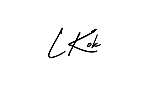 Also we have L Kok name is the best signature style. Create professional handwritten signature collection using AmerikaSignatureDemo-Regular autograph style. L Kok signature style 3 images and pictures png