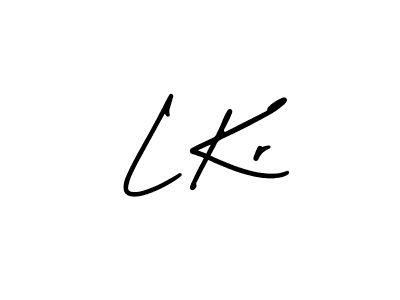 Create a beautiful signature design for name L Kr. With this signature (AmerikaSignatureDemo-Regular) fonts, you can make a handwritten signature for free. L Kr signature style 3 images and pictures png