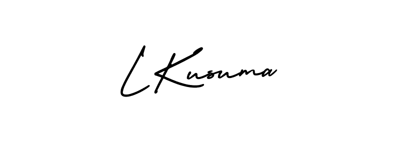 Also You can easily find your signature by using the search form. We will create L Kusuma name handwritten signature images for you free of cost using AmerikaSignatureDemo-Regular sign style. L Kusuma signature style 3 images and pictures png