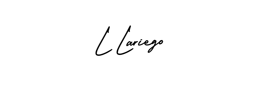 Design your own signature with our free online signature maker. With this signature software, you can create a handwritten (AmerikaSignatureDemo-Regular) signature for name L Lariego. L Lariego signature style 3 images and pictures png