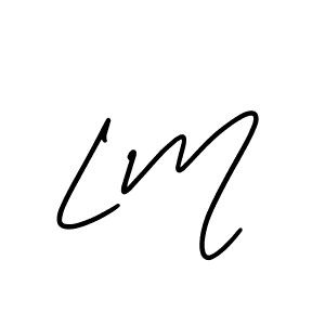 How to make L M name signature. Use AmerikaSignatureDemo-Regular style for creating short signs online. This is the latest handwritten sign. L M signature style 3 images and pictures png