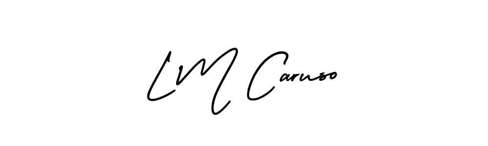 AmerikaSignatureDemo-Regular is a professional signature style that is perfect for those who want to add a touch of class to their signature. It is also a great choice for those who want to make their signature more unique. Get L M Caruso name to fancy signature for free. L M Caruso signature style 3 images and pictures png