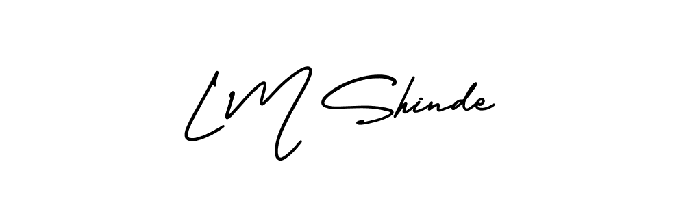 Design your own signature with our free online signature maker. With this signature software, you can create a handwritten (AmerikaSignatureDemo-Regular) signature for name L M Shinde. L M Shinde signature style 3 images and pictures png