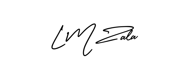 Best and Professional Signature Style for L M Zala. AmerikaSignatureDemo-Regular Best Signature Style Collection. L M Zala signature style 3 images and pictures png