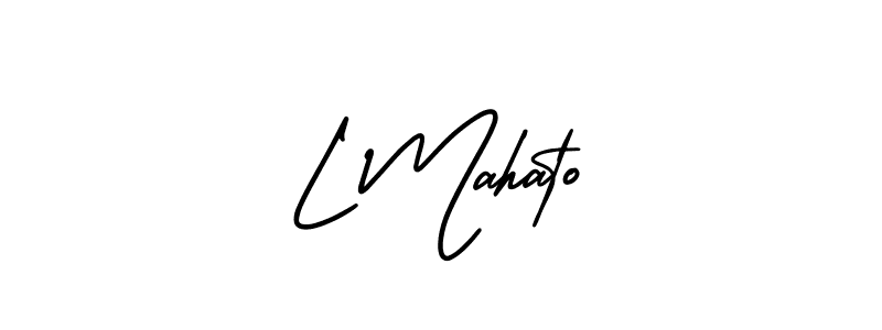 Also You can easily find your signature by using the search form. We will create L Mahato name handwritten signature images for you free of cost using AmerikaSignatureDemo-Regular sign style. L Mahato signature style 3 images and pictures png