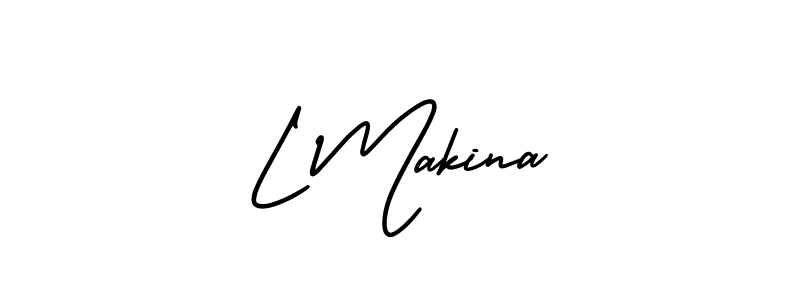Make a beautiful signature design for name L Makina. With this signature (AmerikaSignatureDemo-Regular) style, you can create a handwritten signature for free. L Makina signature style 3 images and pictures png