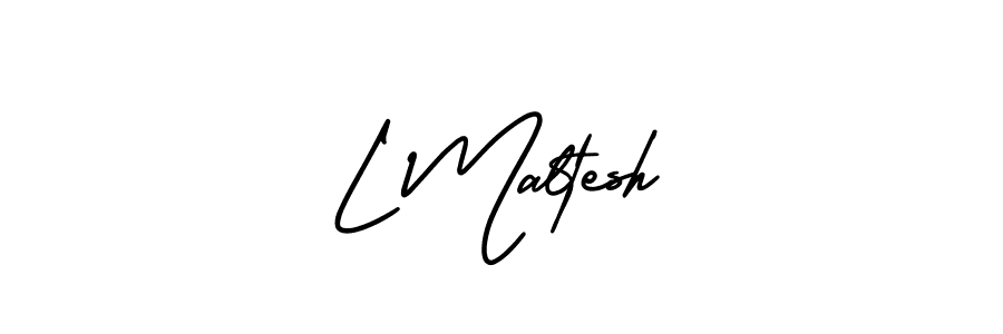 Use a signature maker to create a handwritten signature online. With this signature software, you can design (AmerikaSignatureDemo-Regular) your own signature for name L Maltesh. L Maltesh signature style 3 images and pictures png