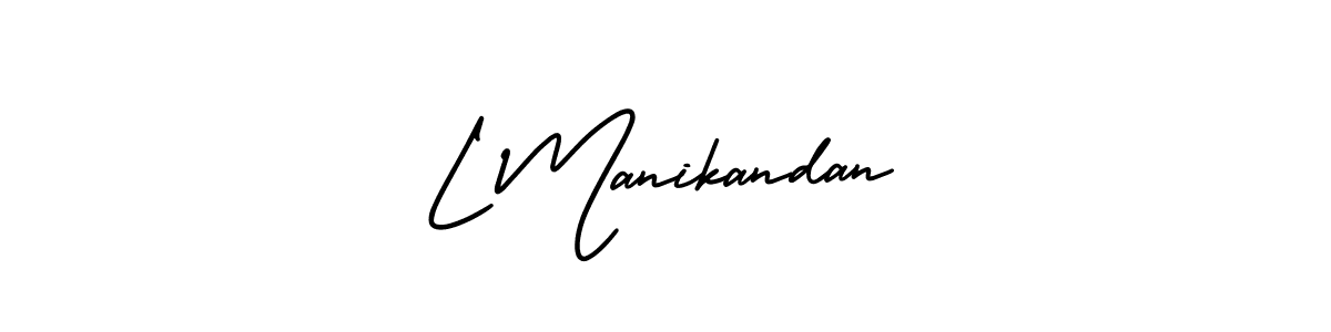 Create a beautiful signature design for name L Manikandan. With this signature (AmerikaSignatureDemo-Regular) fonts, you can make a handwritten signature for free. L Manikandan signature style 3 images and pictures png