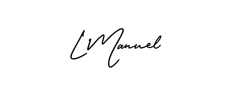 Similarly AmerikaSignatureDemo-Regular is the best handwritten signature design. Signature creator online .You can use it as an online autograph creator for name L Manuel. L Manuel signature style 3 images and pictures png