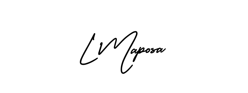 Use a signature maker to create a handwritten signature online. With this signature software, you can design (AmerikaSignatureDemo-Regular) your own signature for name L Maposa. L Maposa signature style 3 images and pictures png