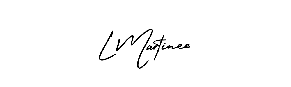 Use a signature maker to create a handwritten signature online. With this signature software, you can design (AmerikaSignatureDemo-Regular) your own signature for name L Martinez. L Martinez signature style 3 images and pictures png