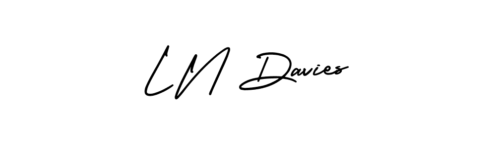 Make a beautiful signature design for name L N Davies. With this signature (AmerikaSignatureDemo-Regular) style, you can create a handwritten signature for free. L N Davies signature style 3 images and pictures png