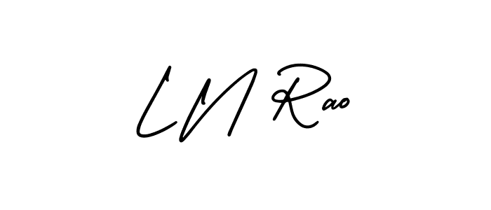 How to make L N Rao signature? AmerikaSignatureDemo-Regular is a professional autograph style. Create handwritten signature for L N Rao name. L N Rao signature style 3 images and pictures png