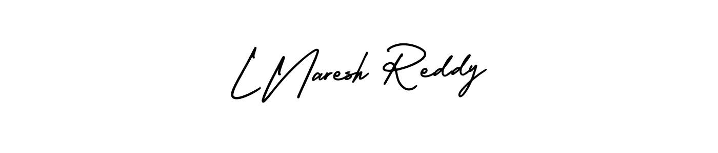 AmerikaSignatureDemo-Regular is a professional signature style that is perfect for those who want to add a touch of class to their signature. It is also a great choice for those who want to make their signature more unique. Get L Naresh Reddy name to fancy signature for free. L Naresh Reddy signature style 3 images and pictures png