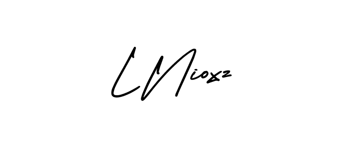 Make a beautiful signature design for name L Nioxz. With this signature (AmerikaSignatureDemo-Regular) style, you can create a handwritten signature for free. L Nioxz signature style 3 images and pictures png