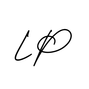 L P stylish signature style. Best Handwritten Sign (AmerikaSignatureDemo-Regular) for my name. Handwritten Signature Collection Ideas for my name L P. L P signature style 3 images and pictures png