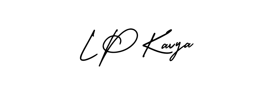 Make a short L P Kavya signature style. Manage your documents anywhere anytime using AmerikaSignatureDemo-Regular. Create and add eSignatures, submit forms, share and send files easily. L P Kavya signature style 3 images and pictures png