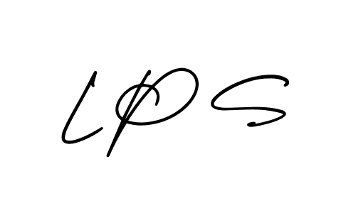 Use a signature maker to create a handwritten signature online. With this signature software, you can design (AmerikaSignatureDemo-Regular) your own signature for name L P S. L P S signature style 3 images and pictures png