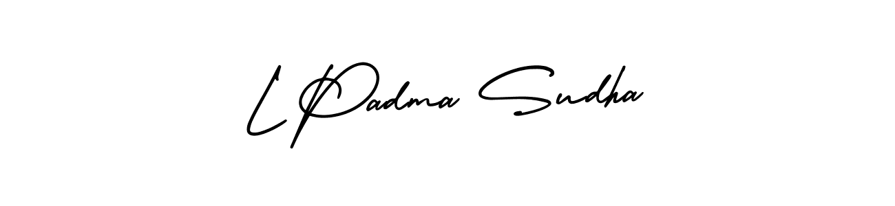 L Padma Sudha stylish signature style. Best Handwritten Sign (AmerikaSignatureDemo-Regular) for my name. Handwritten Signature Collection Ideas for my name L Padma Sudha. L Padma Sudha signature style 3 images and pictures png