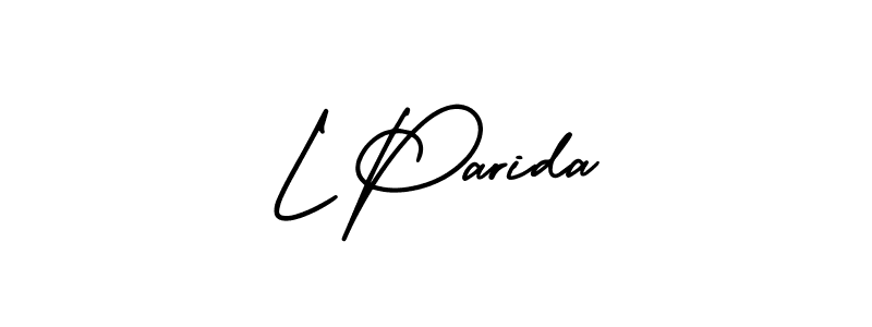 Check out images of Autograph of L Parida name. Actor L Parida Signature Style. AmerikaSignatureDemo-Regular is a professional sign style online. L Parida signature style 3 images and pictures png