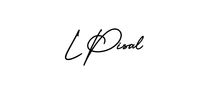 How to make L Pisal signature? AmerikaSignatureDemo-Regular is a professional autograph style. Create handwritten signature for L Pisal name. L Pisal signature style 3 images and pictures png