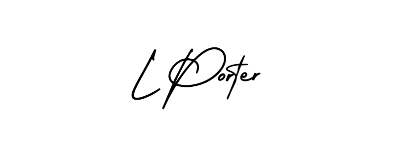 This is the best signature style for the L Porter name. Also you like these signature font (AmerikaSignatureDemo-Regular). Mix name signature. L Porter signature style 3 images and pictures png