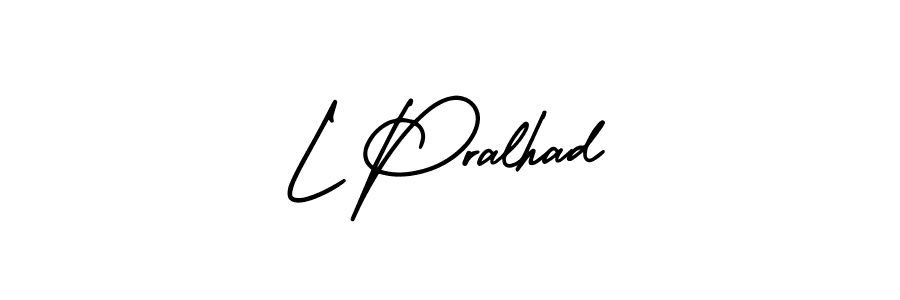 Design your own signature with our free online signature maker. With this signature software, you can create a handwritten (AmerikaSignatureDemo-Regular) signature for name L Pralhad. L Pralhad signature style 3 images and pictures png