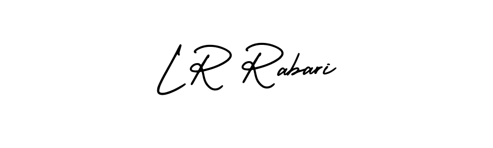 Similarly AmerikaSignatureDemo-Regular is the best handwritten signature design. Signature creator online .You can use it as an online autograph creator for name L R Rabari. L R Rabari signature style 3 images and pictures png