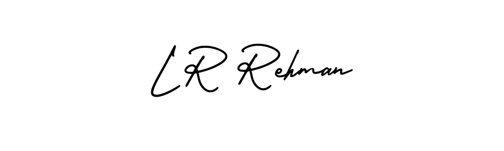 Design your own signature with our free online signature maker. With this signature software, you can create a handwritten (AmerikaSignatureDemo-Regular) signature for name L R Rehman. L R Rehman signature style 3 images and pictures png