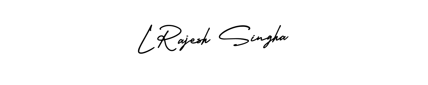 Also You can easily find your signature by using the search form. We will create L Rajesh Singha name handwritten signature images for you free of cost using AmerikaSignatureDemo-Regular sign style. L Rajesh Singha signature style 3 images and pictures png