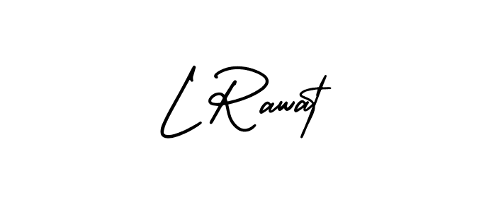 How to Draw L Rawat signature style? AmerikaSignatureDemo-Regular is a latest design signature styles for name L Rawat. L Rawat signature style 3 images and pictures png