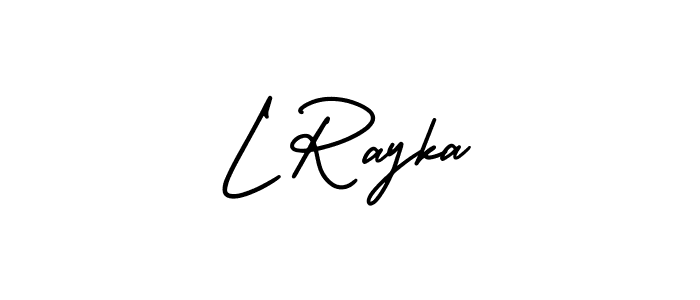 Also You can easily find your signature by using the search form. We will create L Rayka name handwritten signature images for you free of cost using AmerikaSignatureDemo-Regular sign style. L Rayka signature style 3 images and pictures png