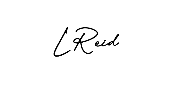 Create a beautiful signature design for name L Reid. With this signature (AmerikaSignatureDemo-Regular) fonts, you can make a handwritten signature for free. L Reid signature style 3 images and pictures png